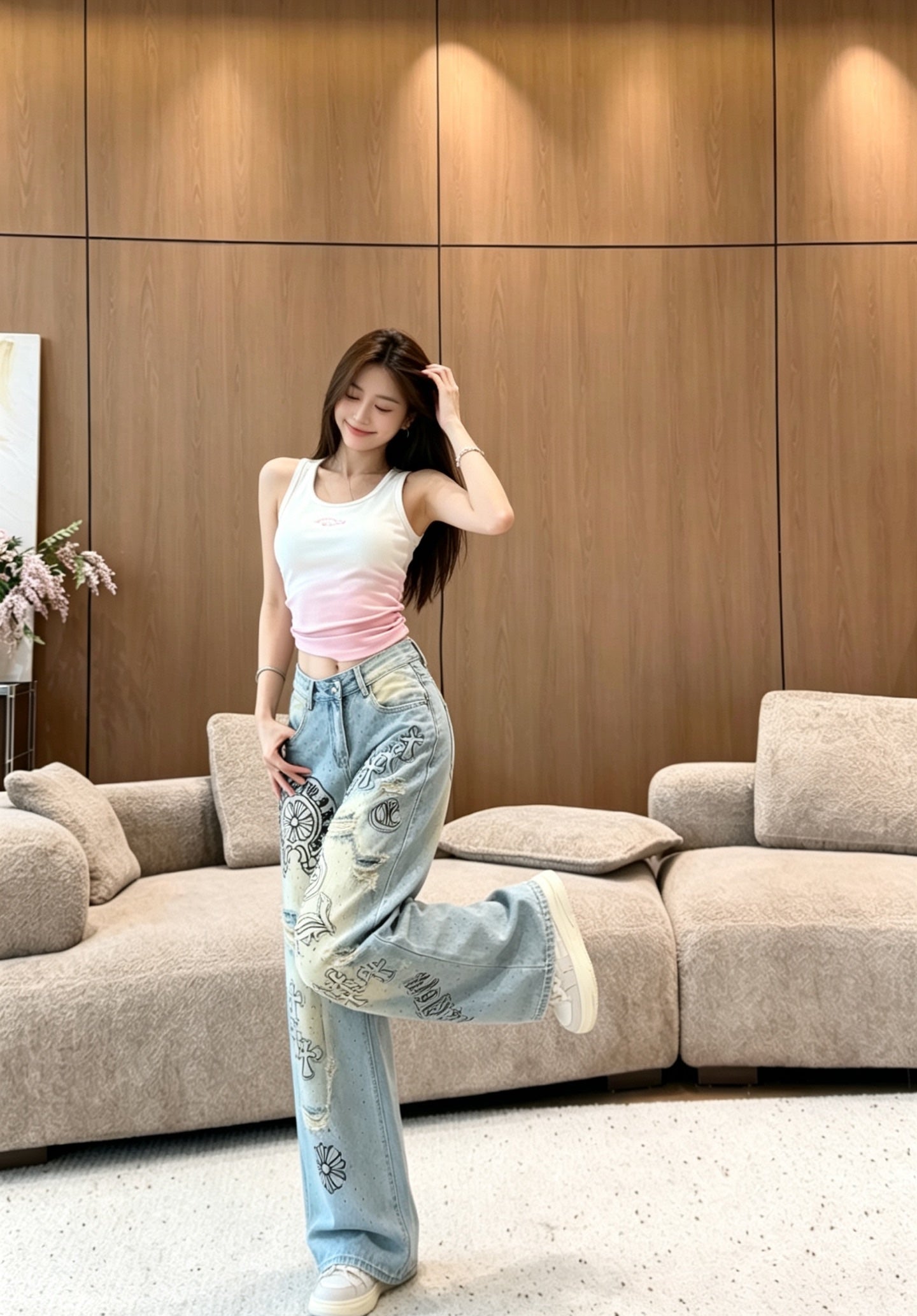 256XA23U Popular Pants fashion jeans