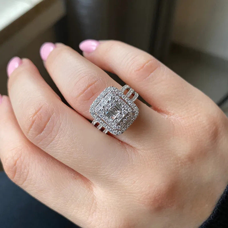 P5QA41J  Popular Moissanite Jewelry Wedding Diamond Ring