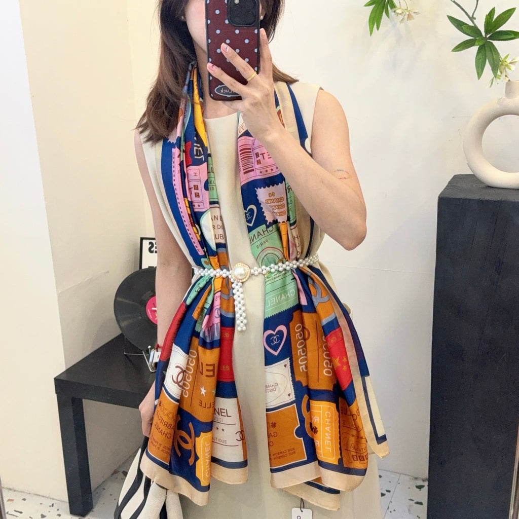 135ZC198W  Popular Silk Scarve