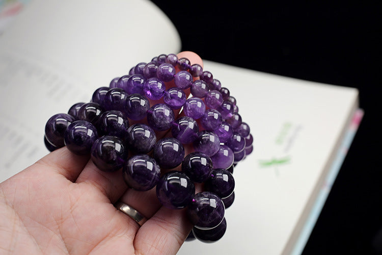 Natural crystal bracelet, women's dreamy amethyst bracelet DIY, ashore purple natural gemstone best friend bracelet