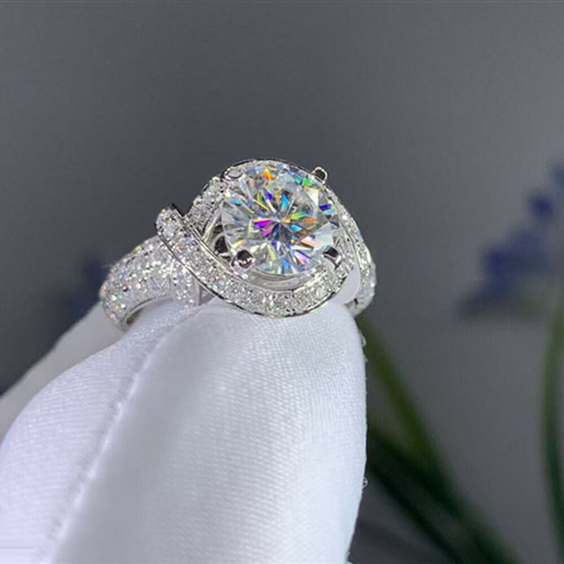 P5ZA2J Popular Moissanite Jewelry Wedding Diamond Ring