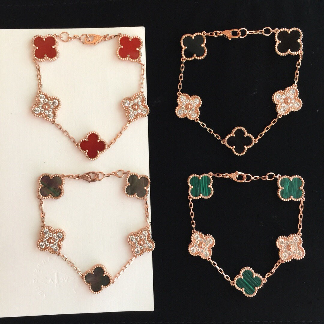 5XVA179K  Popular bracelets 5 flowers normal size1.5cm flower