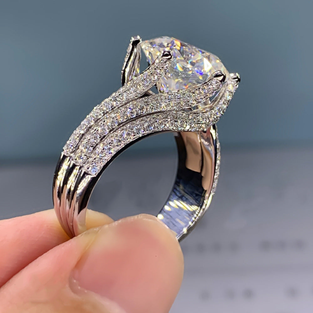 P5QA15J  Popular Moissanite Jewelry Wedding Diamond Ring