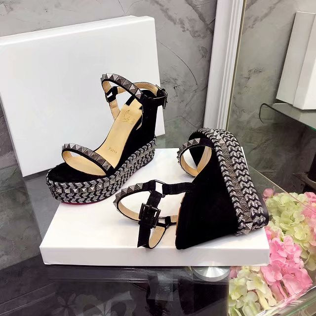 J4A58Z Popular leather High heels 12cm heel