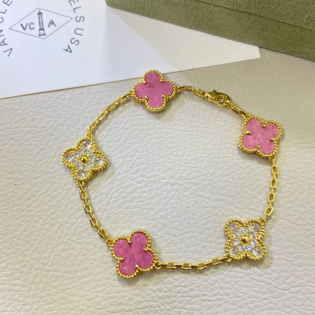 5XVA179K  Popular bracelets 5 flowers normal size1.5cm flower