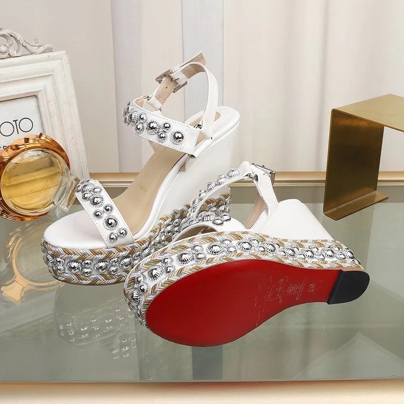 J4A48Z Popular leather High heels 12cm heel