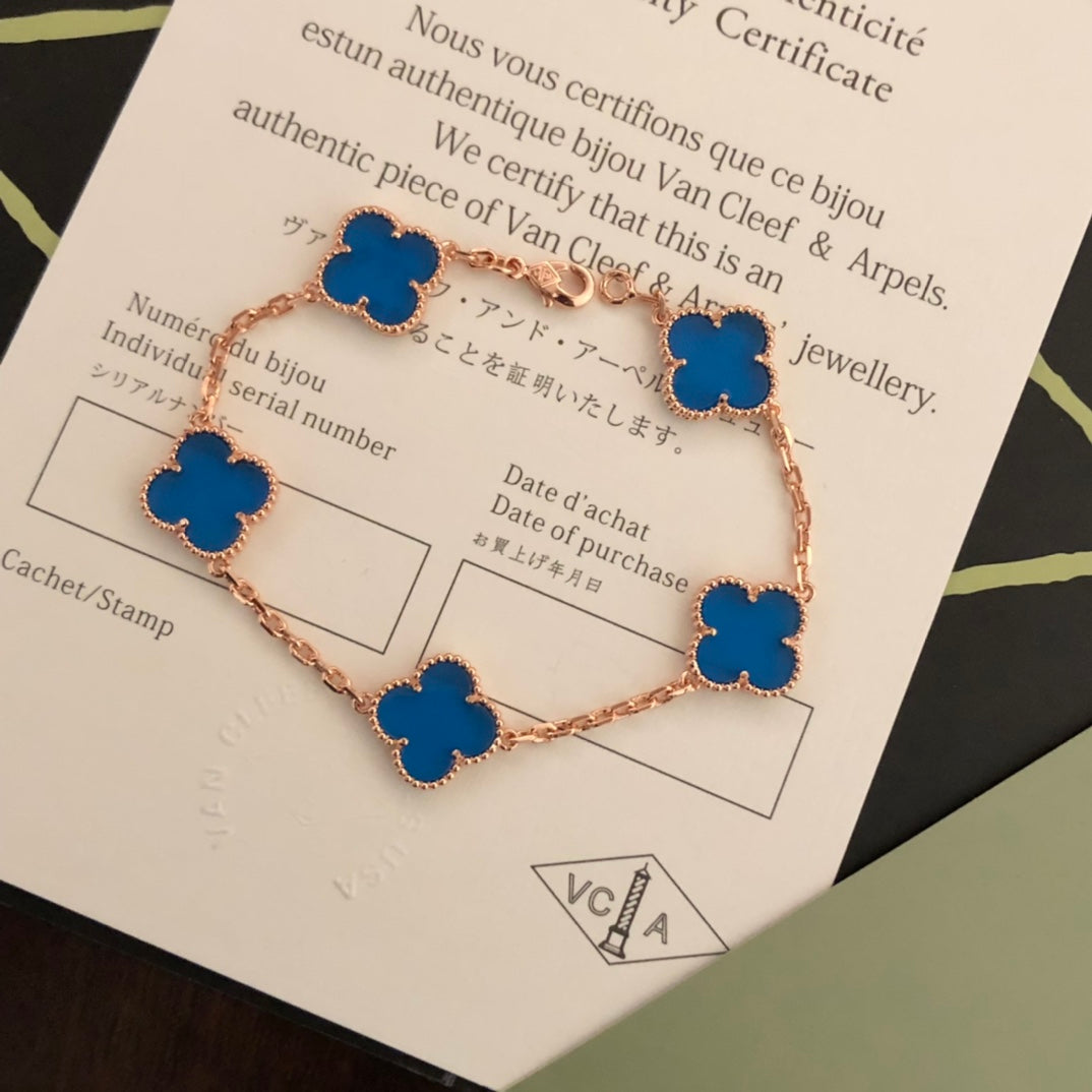 5XVA180K  Popular bracelets 5 flowers normal size1.5cm flower