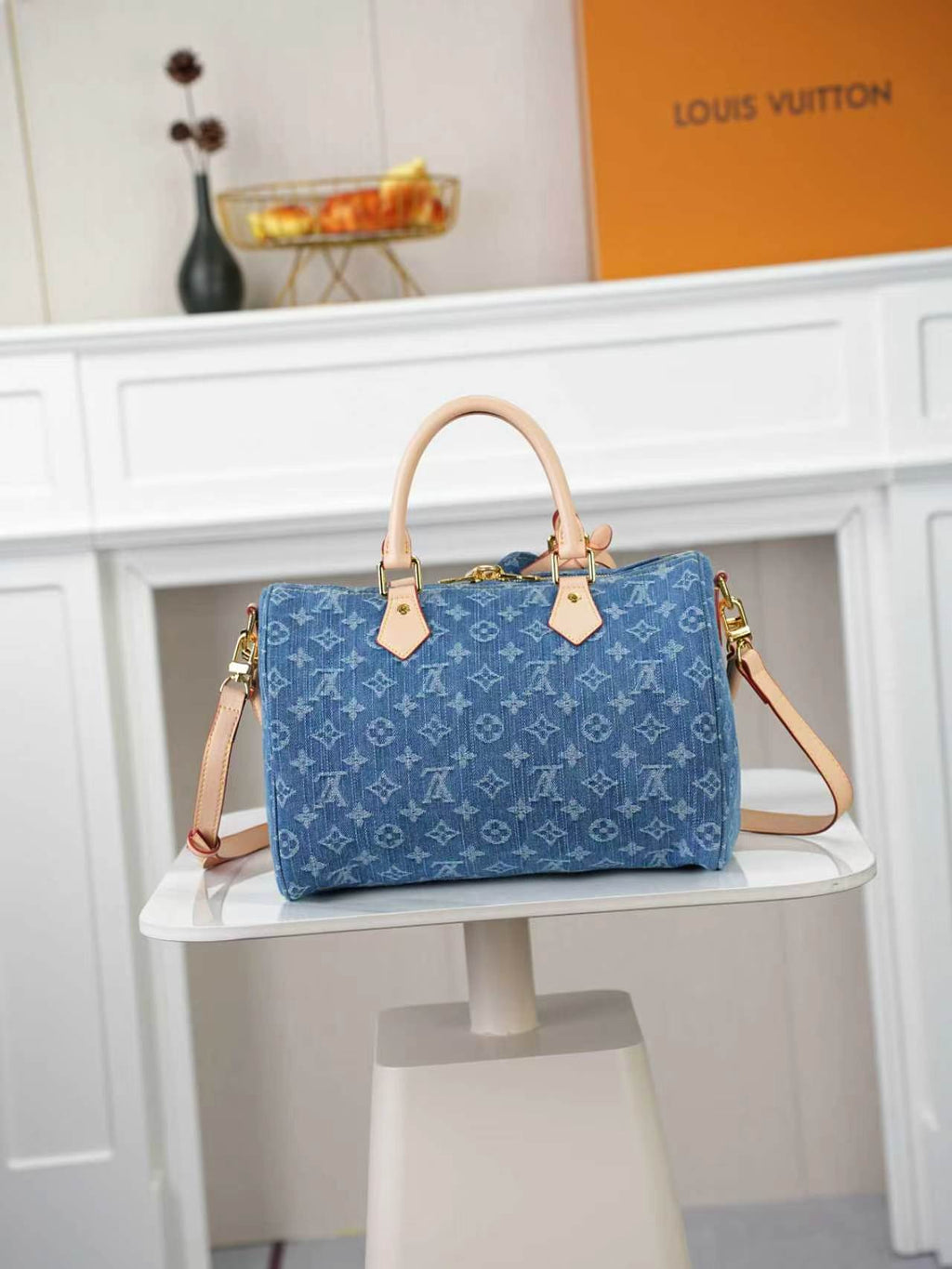 146RE1B Popular denim cloth luggage bag