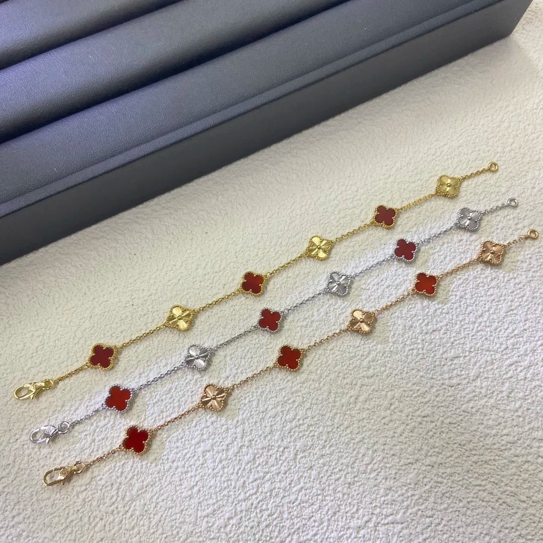 5XVA190K  Popular  6 flowers bracelets+2 flowers earrings