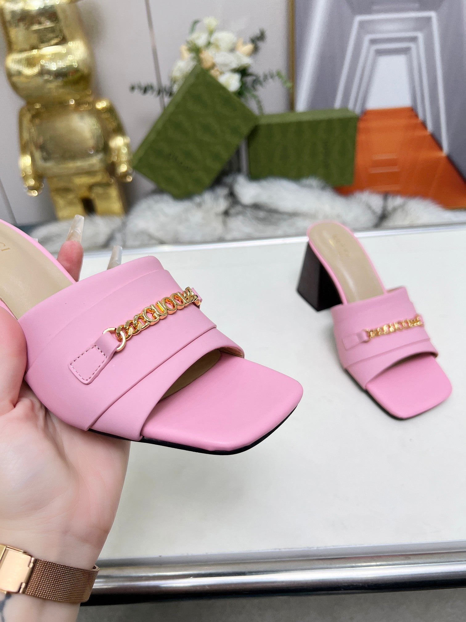 275NB11Z  Popular leather High heels