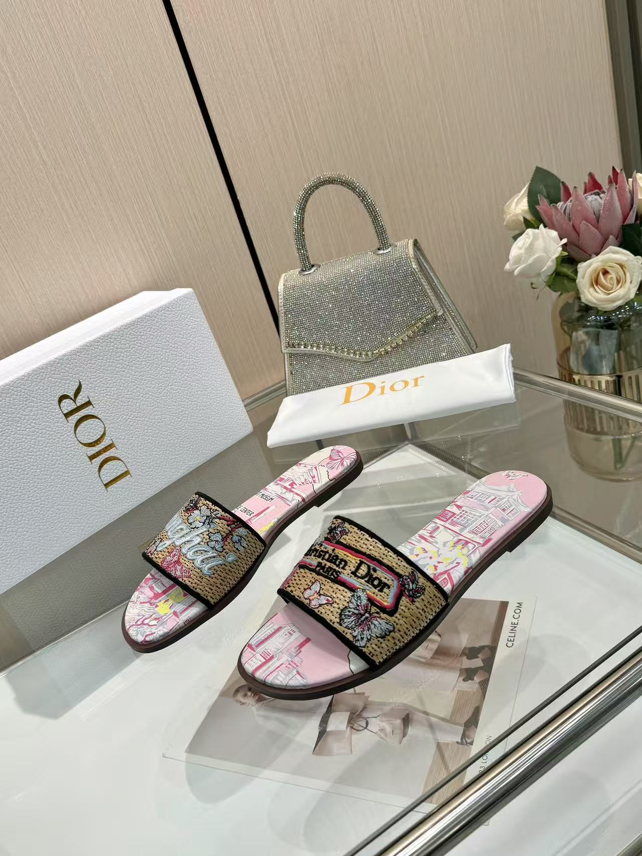 285ZD67Z  Popular Peather Slippers