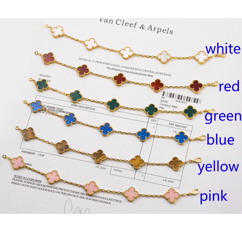 5XVA180K  Popular bracelets 5 flowers normal size1.5cm flower