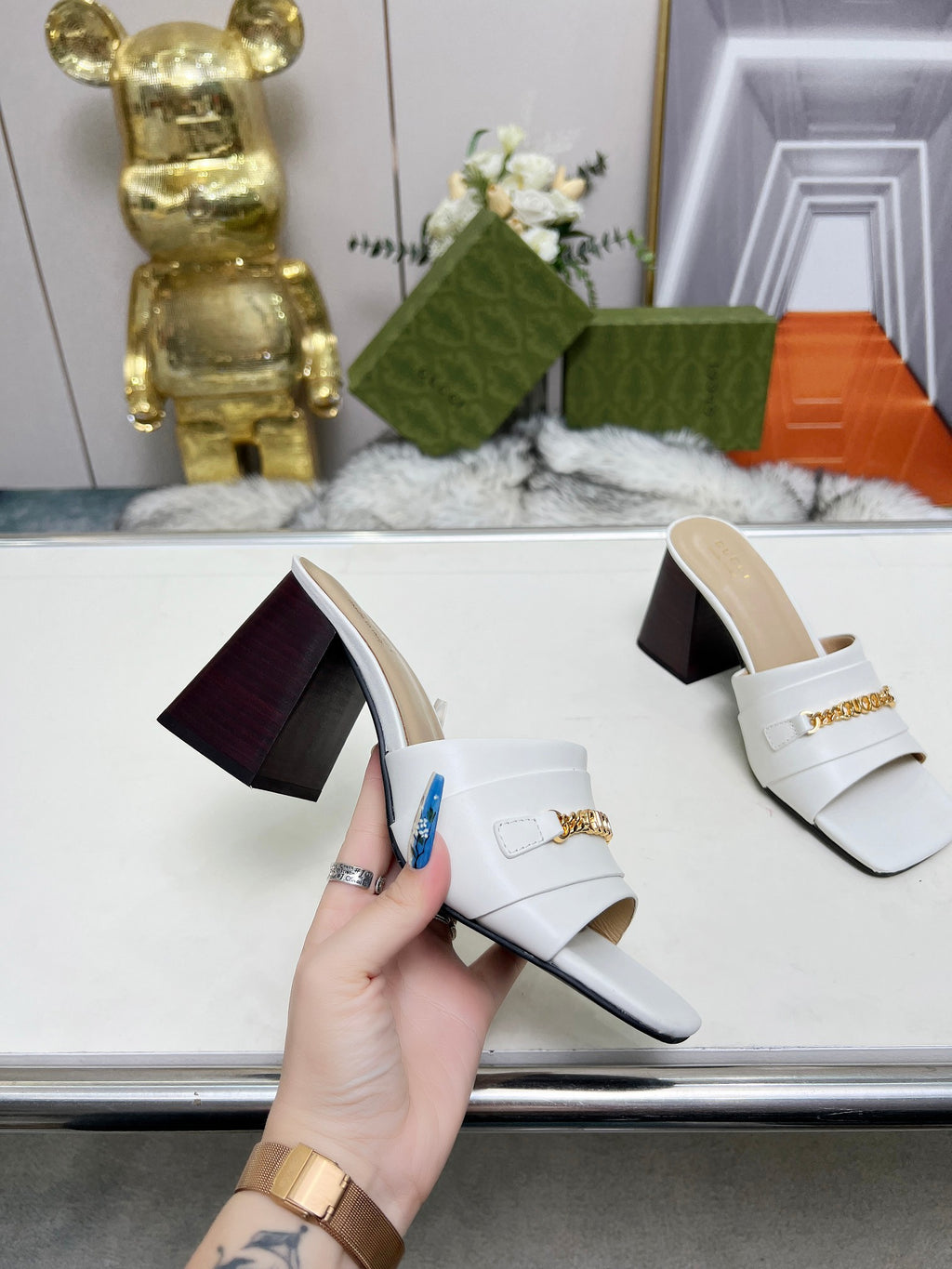 275NB11Z  Popular leather High heels