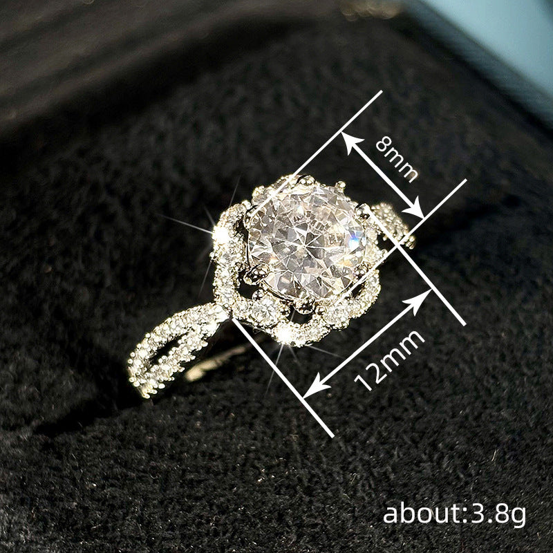 P5QA49J   Popular Moissanite Jewelry Wedding Diamond Ring