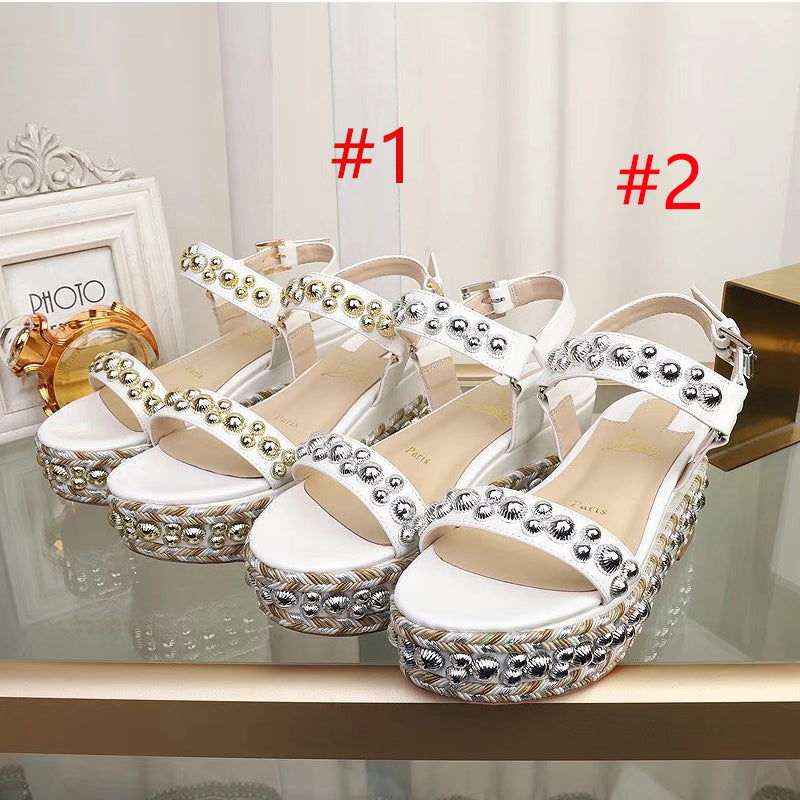 J4A49Z Popular leather High heels 6.5cm