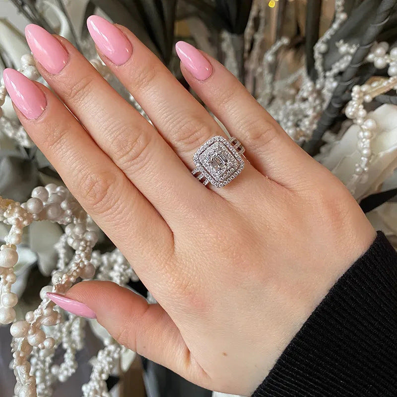 P5QA41J  Popular Moissanite Jewelry Wedding Diamond Ring