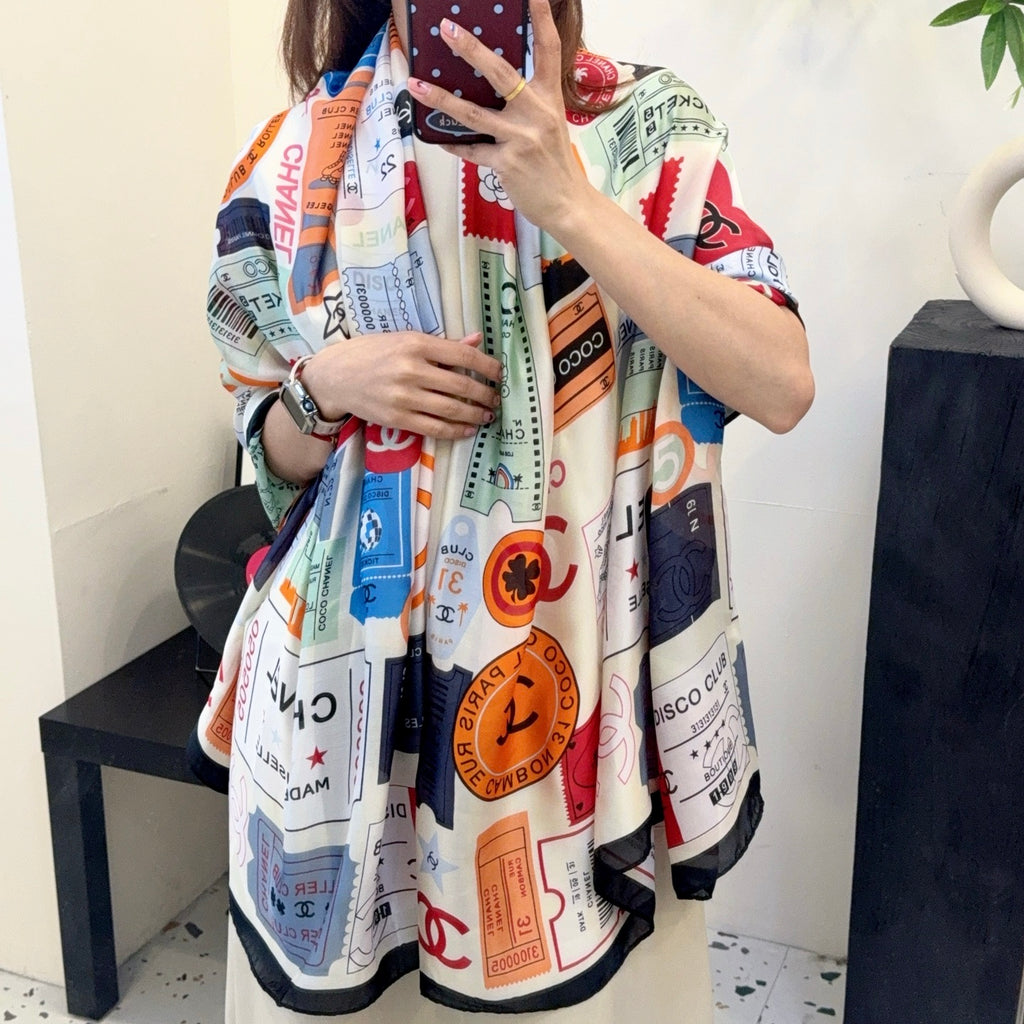 135ZC198W  Popular Silk Scarve