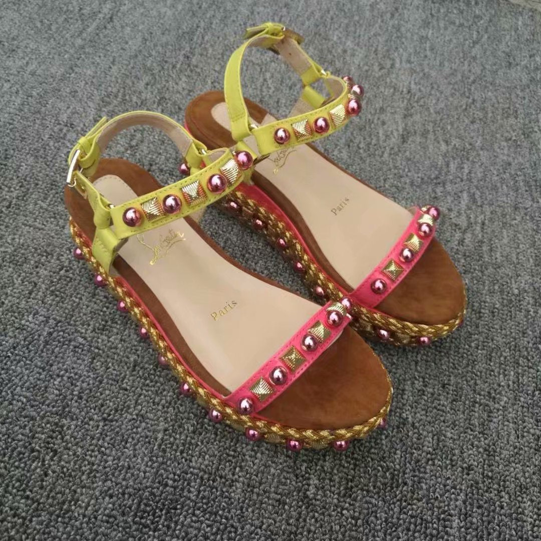 J4A63Z Popular leather High heels 6cm