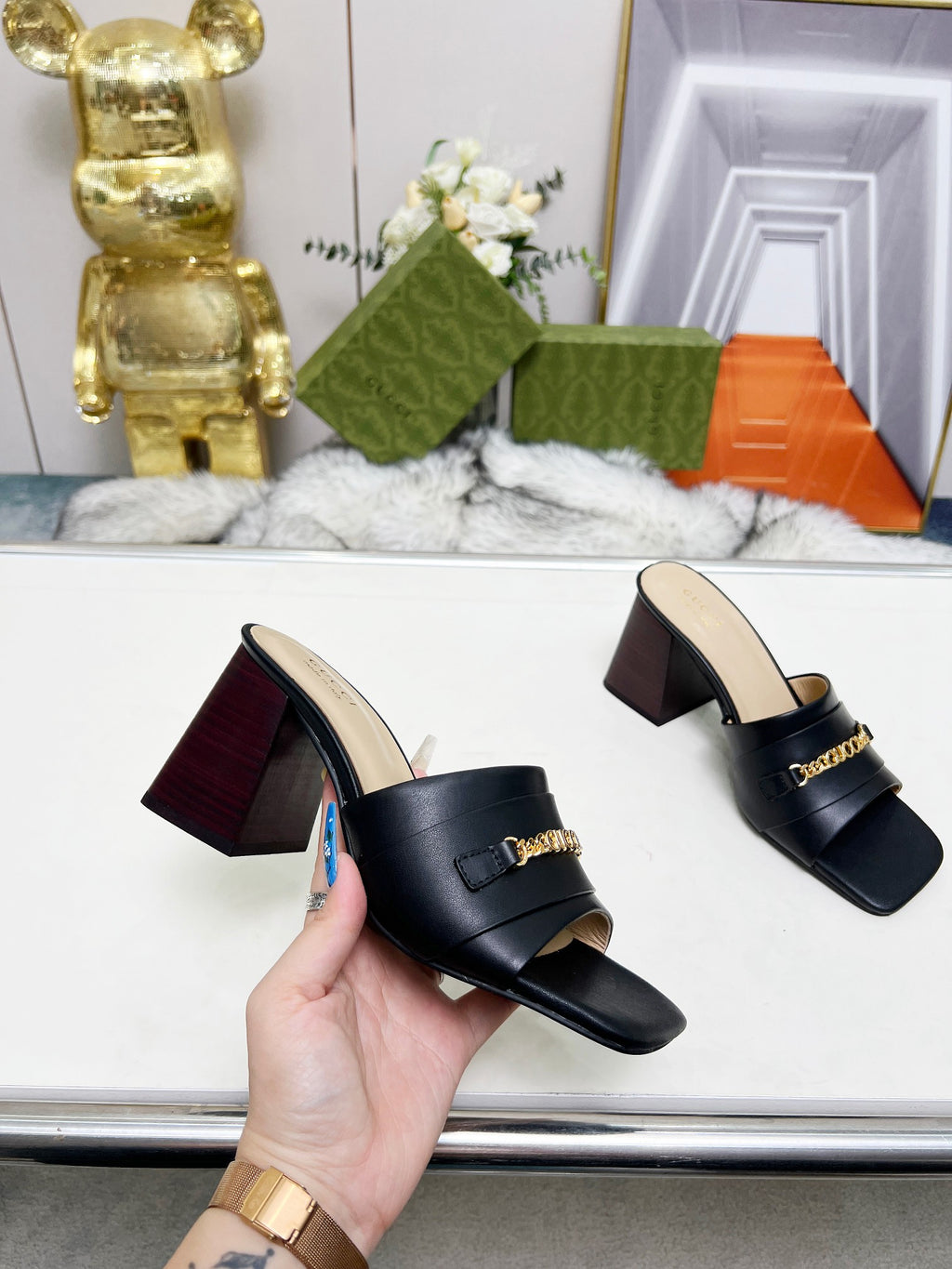 275NB11Z  Popular leather High heels