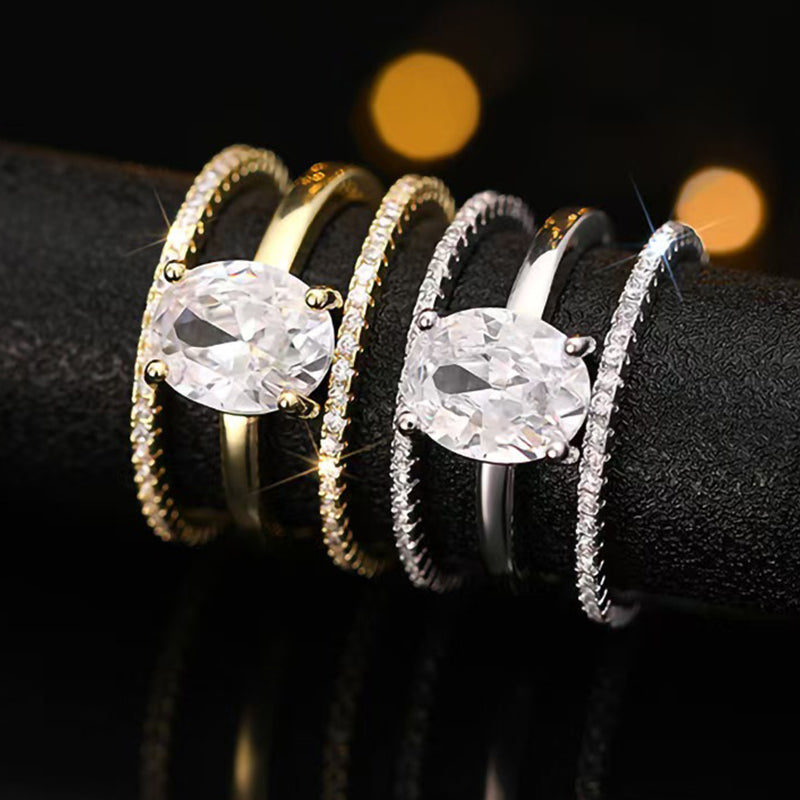 P5ZA3J Popular Moissanite Jewelry Wedding Diamond Ring