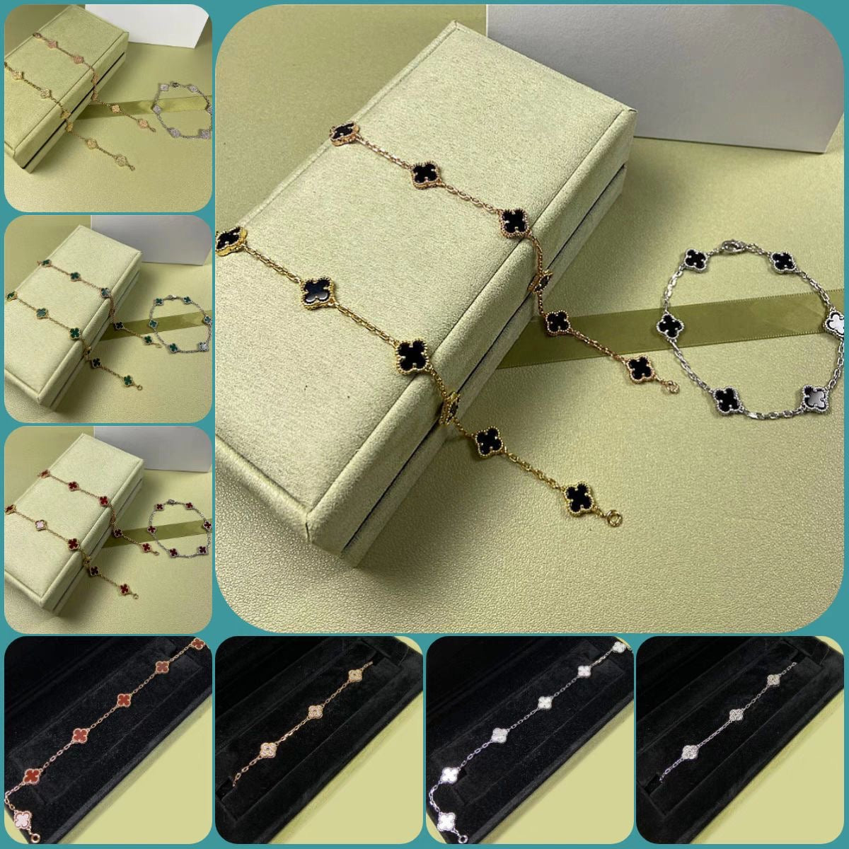 5XVA183K  Popular bracelets 6 flowers mini size 0.9cm flower