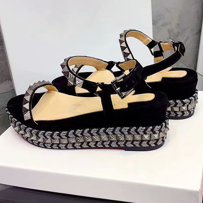 J4A59Z Popular leather High heels 6cm