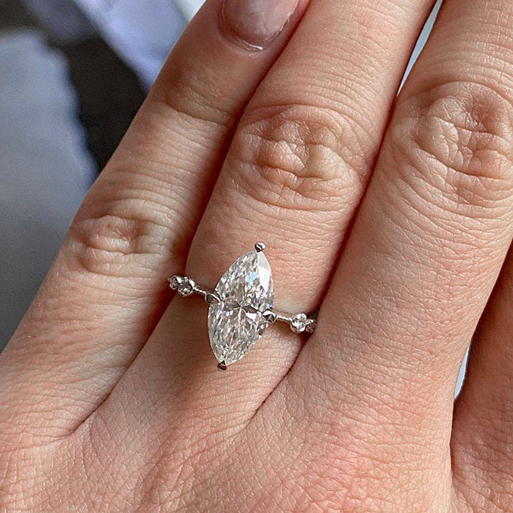 P5QA29J  Popular Moissanite Jewelry Wedding Diamond Ring