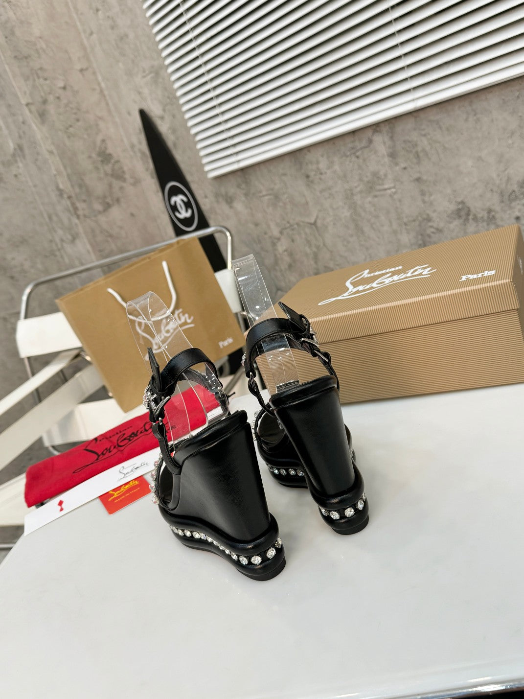 J4A11Z Popular leather High heels12cm heel