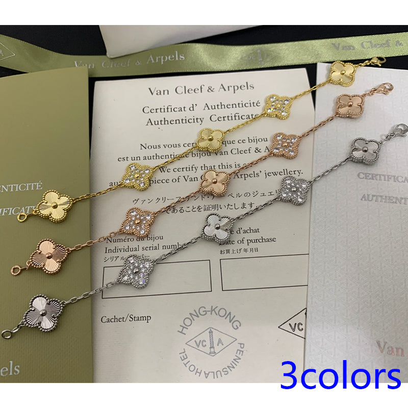 5XVA201K  Popular bracelets 5 flowers normal size1.5cm flower