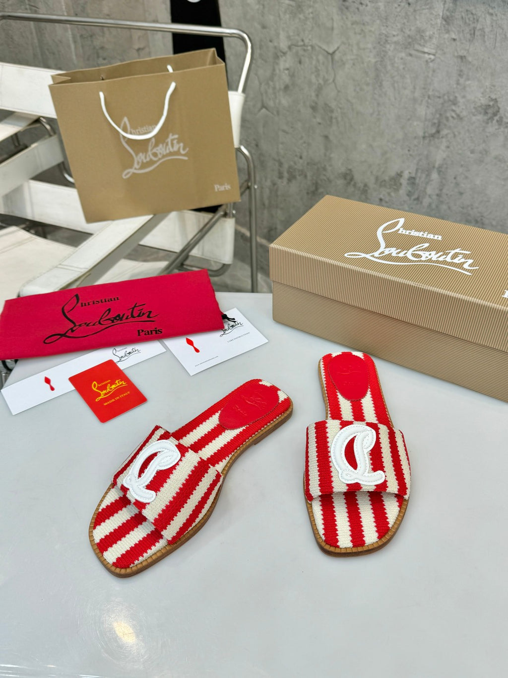 JXA10Z Popular leather + knitted sandals