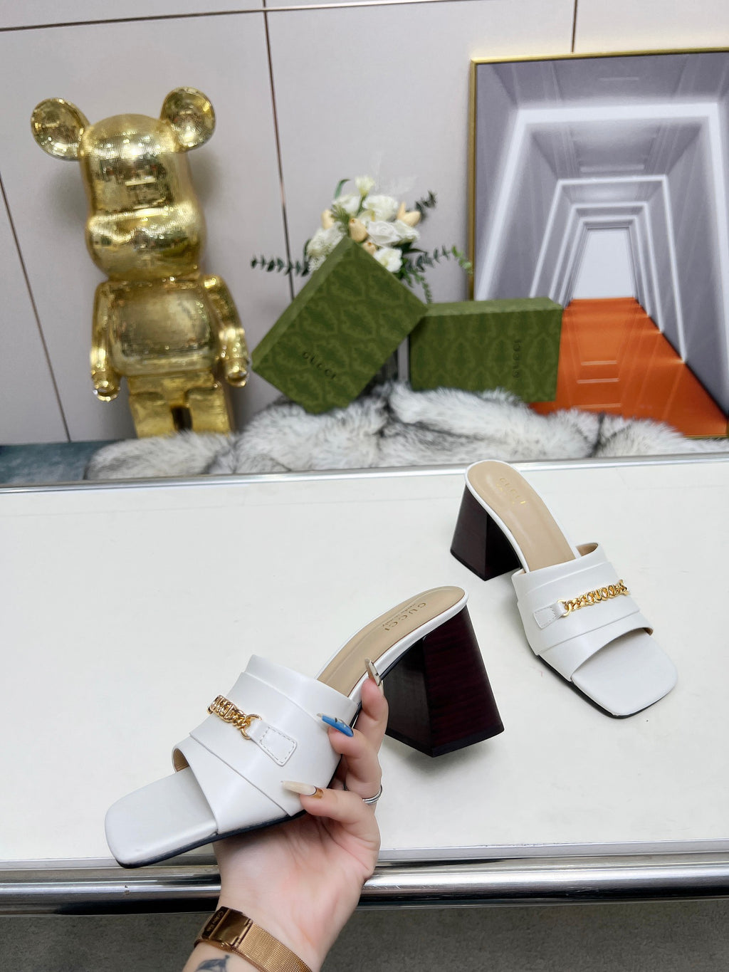 275NB11Z  Popular leather High heels