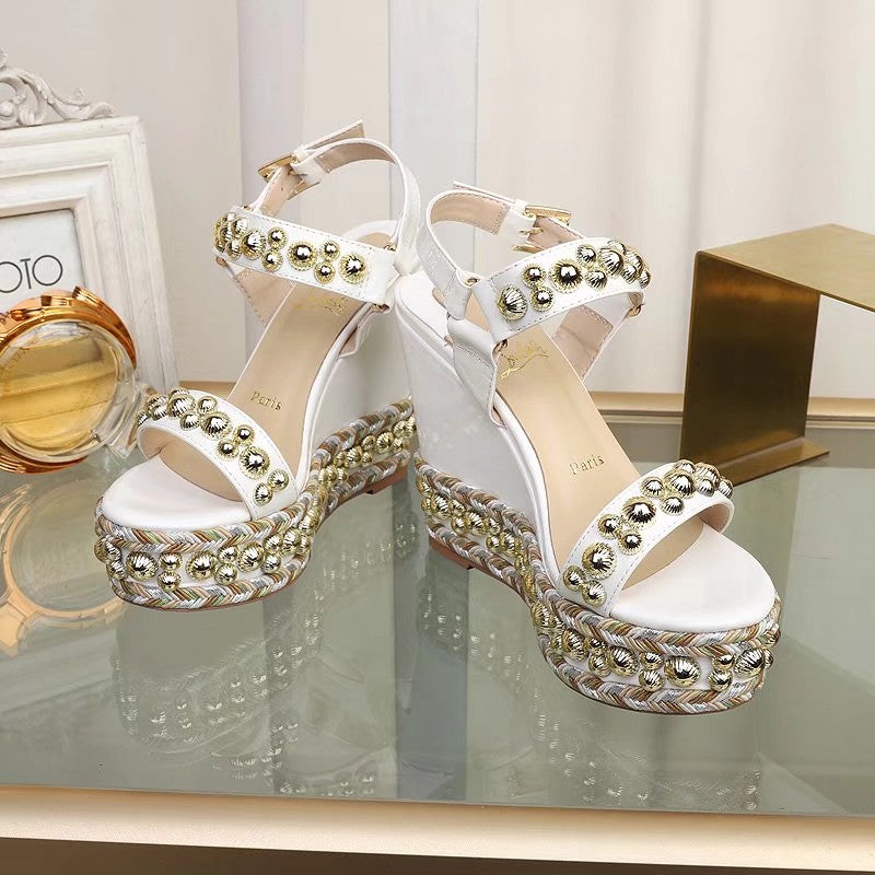 J4A48Z Popular leather High heels 12cm heel