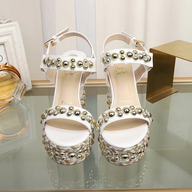 J4A48Z Popular leather High heels 12cm heel