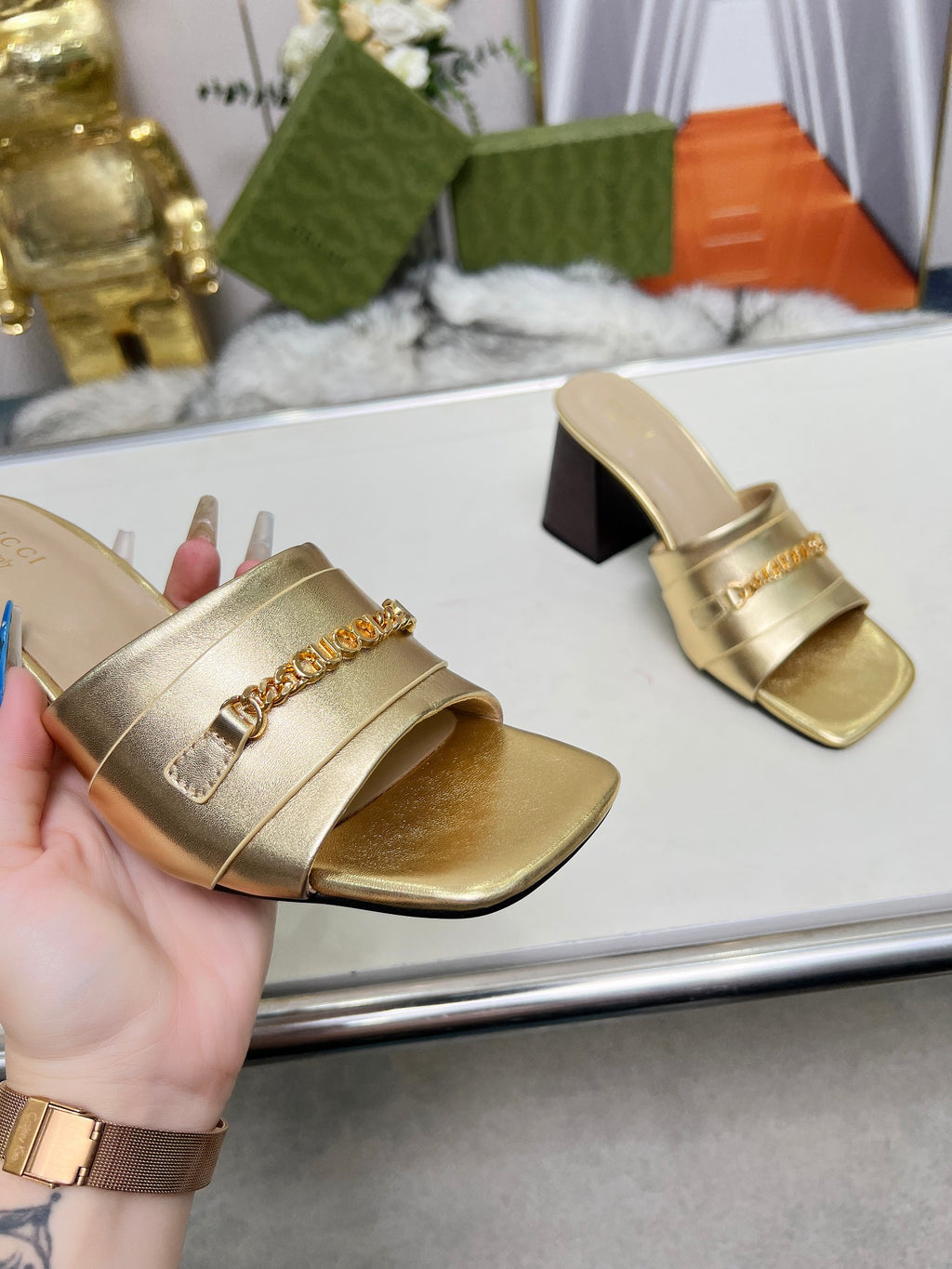 275NB11Z  Popular leather High heels