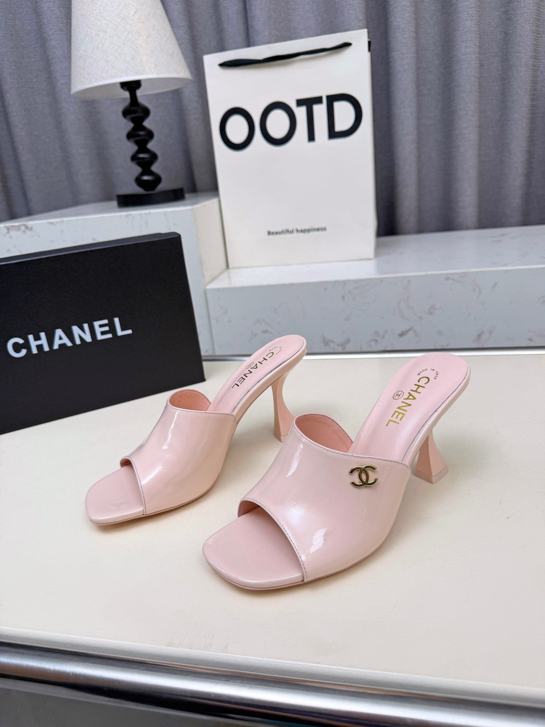 Z2X66C46 Popular leather High heels 9cm