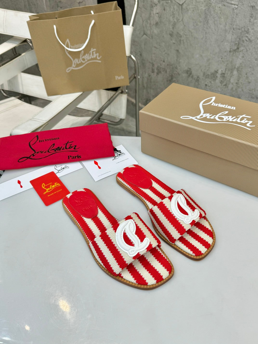 JXA10Z Popular leather + knitted sandals