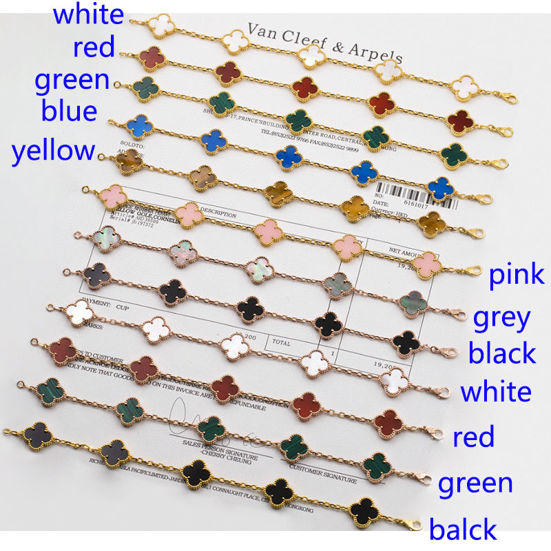 5XVA180K  Popular bracelets 5 flowers normal size1.5cm flower