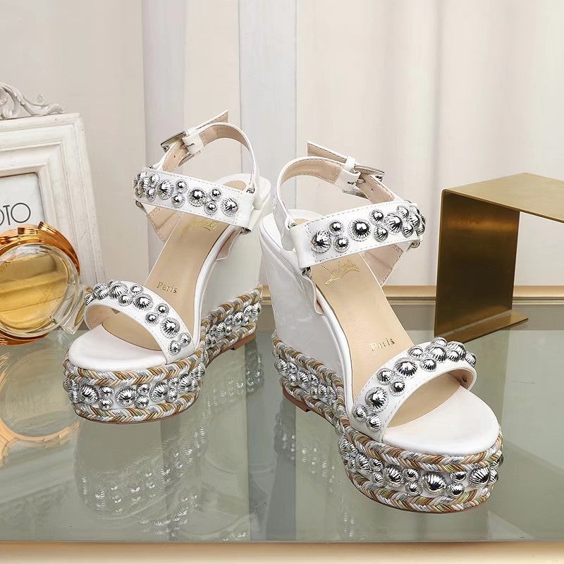 J4A48Z Popular leather High heels 12cm heel