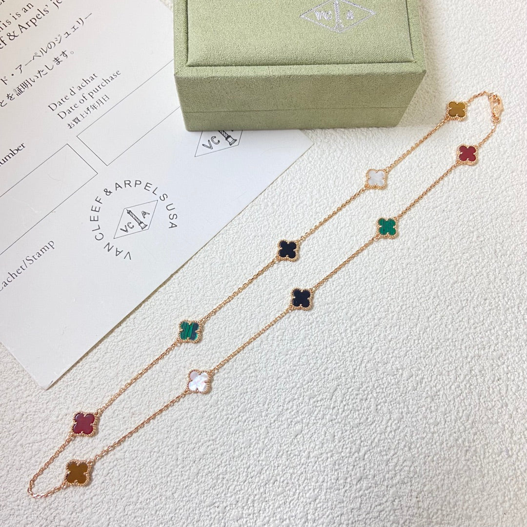 55QVA255X Popular mini 10 flower Necklaces