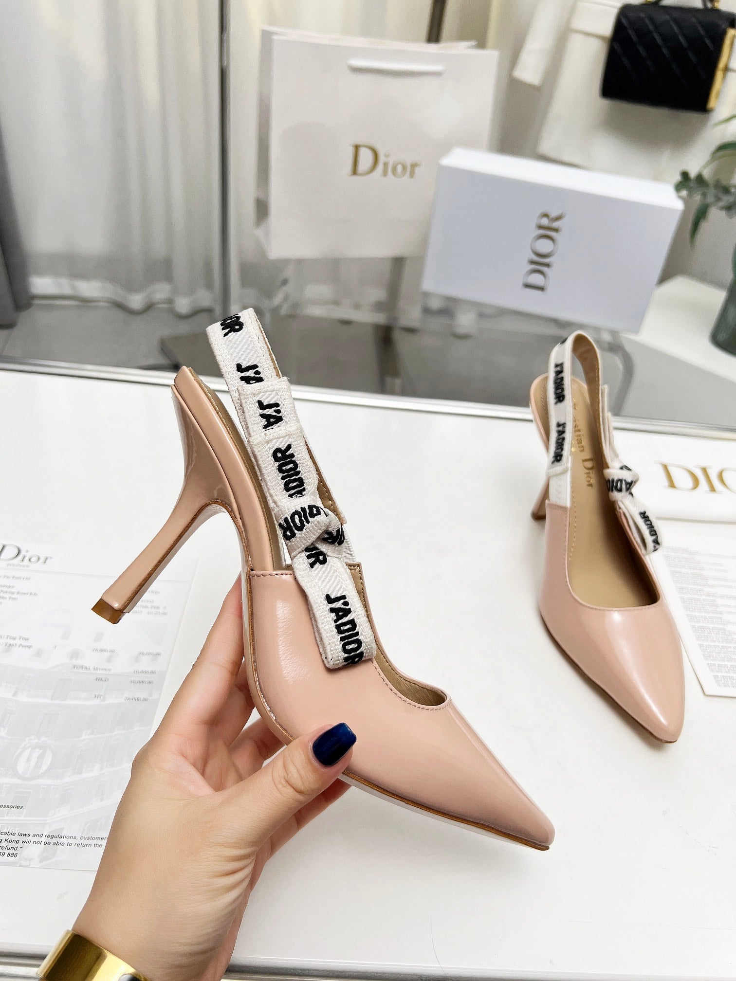 255QD44Z Popular leather High heels