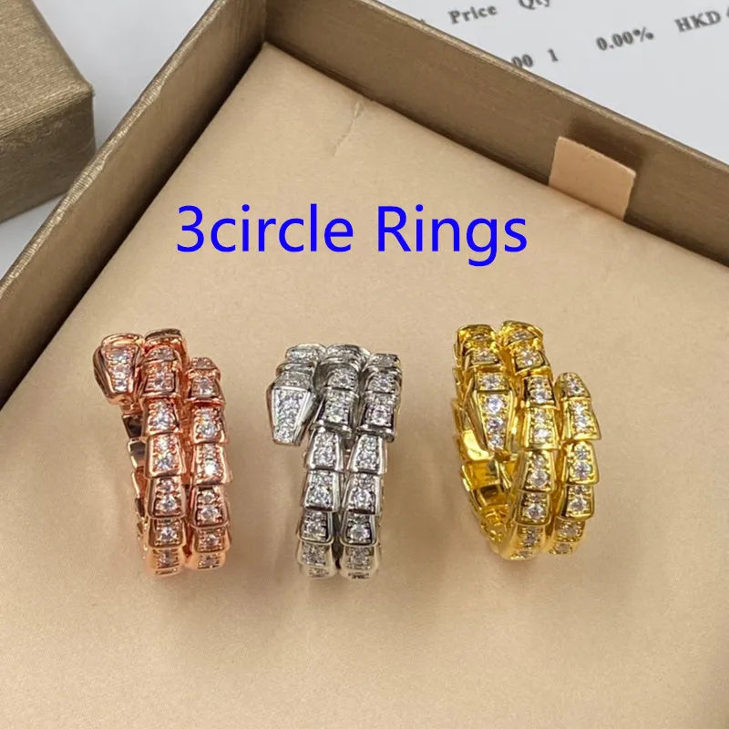 1XI58K  Popular 3circle rings earrings Bracelets Necklaces