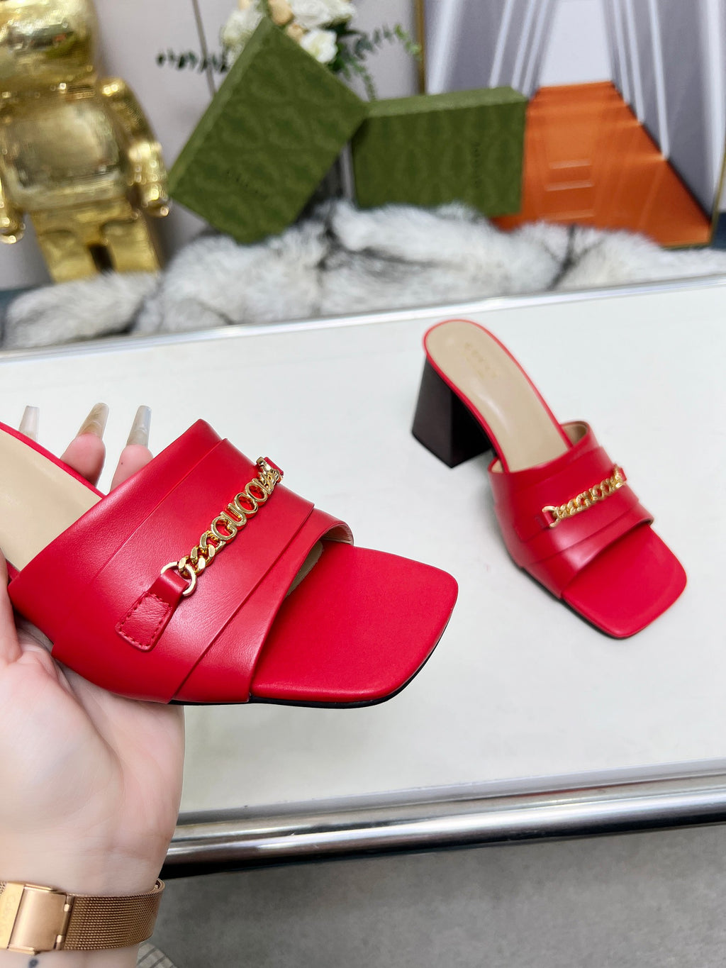 275NB11Z  Popular leather High heels