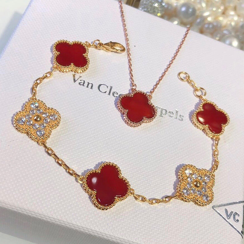 5XVA179K  Popular bracelets 5 flowers normal size1.5cm flower
