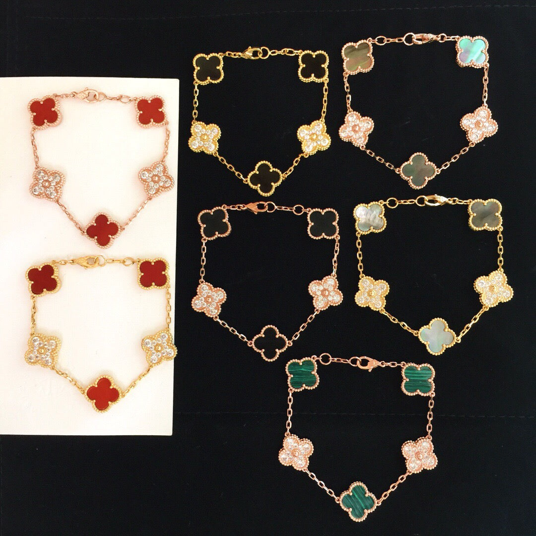 5XVA179K  Popular bracelets 5 flowers normal size1.5cm flower