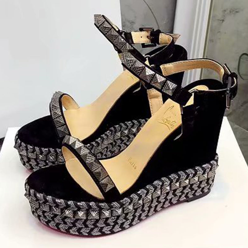 J4A58Z Popular leather High heels 12cm heel