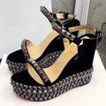 J4A58Z Popular leather High heels 12cm heel
