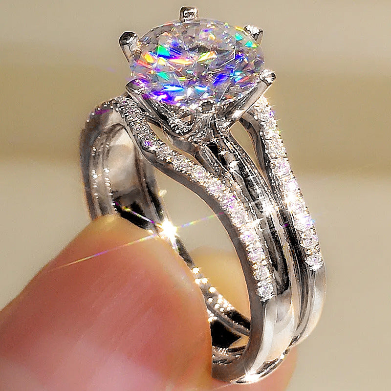 P5QA48J   Popular Moissanite Jewelry Wedding Diamond Ring