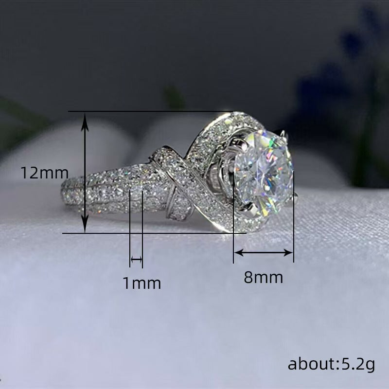 P5ZA2J Popular Moissanite Jewelry Wedding Diamond Ring