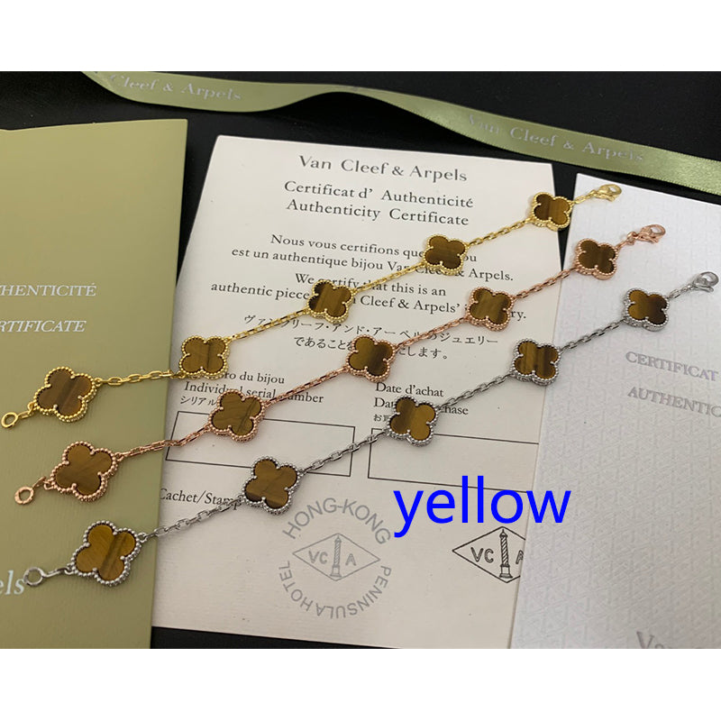 5XVA180K  Popular bracelets 5 flowers normal size1.5cm flower