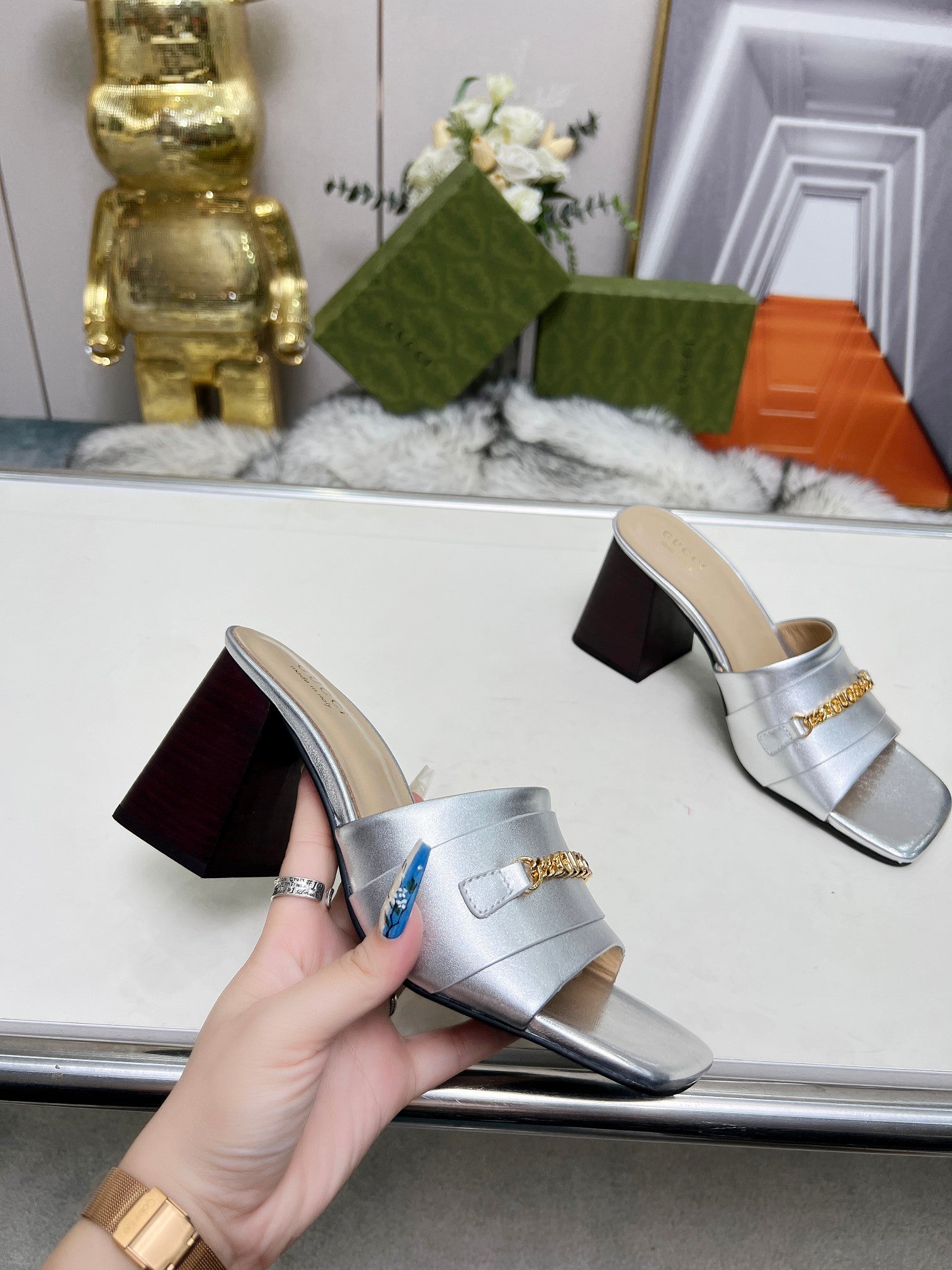 275NB11Z  Popular leather High heels